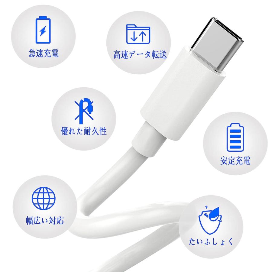 Type-C USB-C ケーブル 60W 1m 充電 データ転送 急速充電 PD QC タイプ
