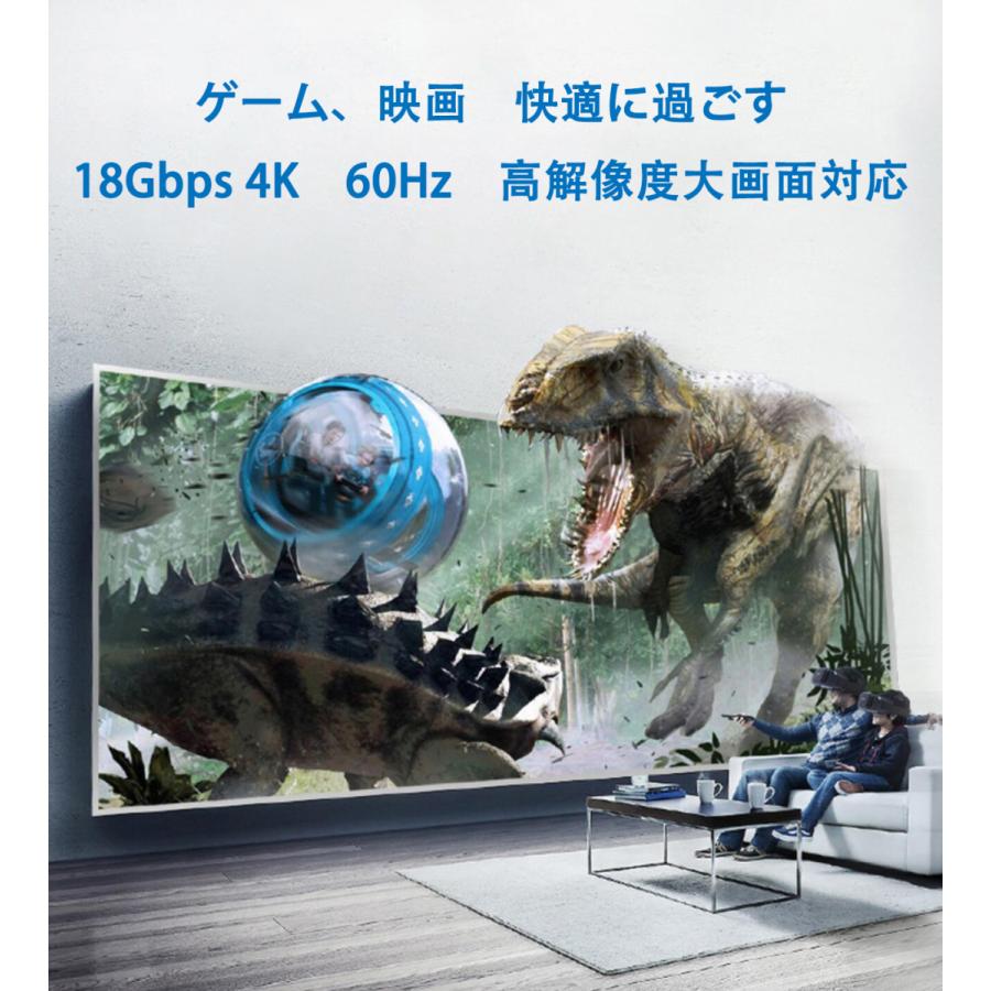HDMI  ケーブル Ver.2.0b フルハイビジョンFULL HD 2K 4K 3D HDR イーサネット液晶テレビ ブルーレイレコーダー PS５対応  （2m） |  | 04