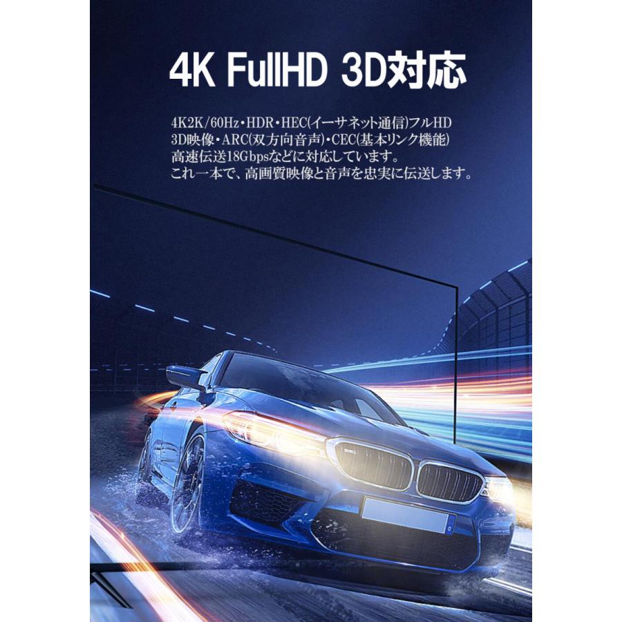 自社製品 高品質HDMIケーブル Ver.2.0b フルハイビジョン 1.5m 2m 3m 5m  OD6.0ｍｍ  FHD 4K  3D 対応  PS5 switch xbox PC 対応 ハイスピード細線 |  | 01
