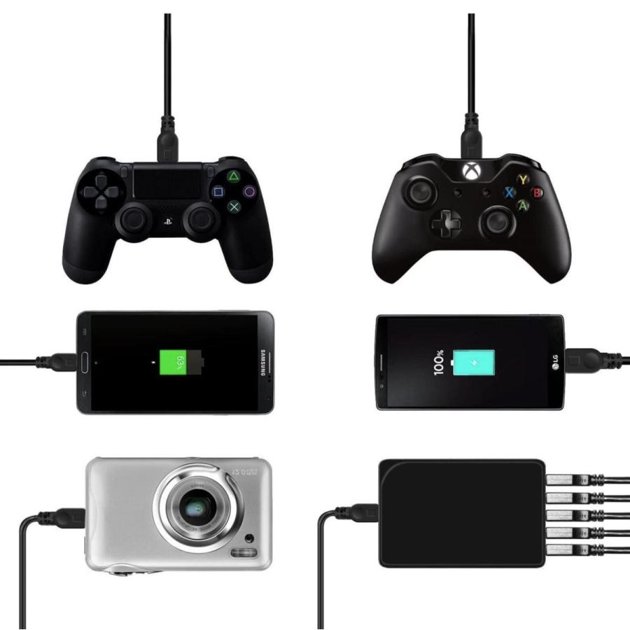 micro　USB充電ケーブル 1.8m （2本セット） 2.4A急速充電ケーブル Micro usb PS4 Pro プレステ4 コントローラー Xbox One モバイルバッテリなど 対応｜light-pc｜10