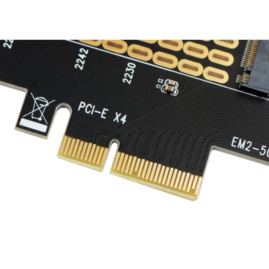 NVME M.2 PCIe変換カード　 拡張/増設カード PCI-Express 3.0 X4対応 M.2スロッ M.2 NVME SSD 変換  アダプター 2280 2260 2242放熱対策がある