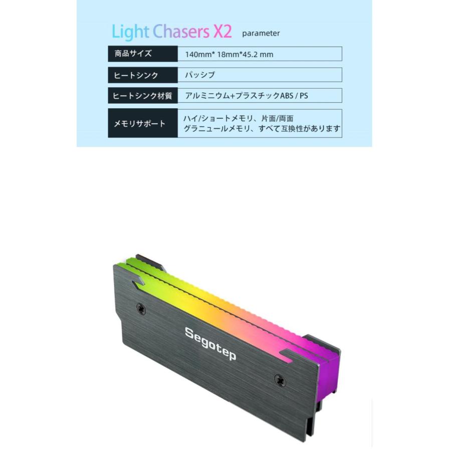 Segotep X2 5V RGB メモリヒートシンク, アドレサブル RGB LED機能搭載 デスクトップ RAM オーバークロック 冷却  海外リテール :segotepx2:Light-PC - 通販 - Yahoo!ショッピング