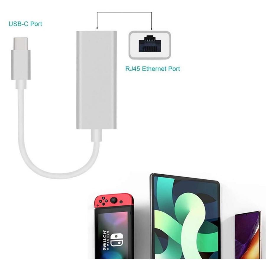 有線LANアダプタ USB-C Type-C (Thunderbolt 3/4) - 10/100Mbps 高速
