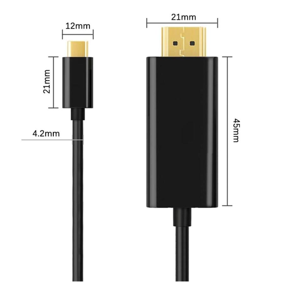 Type-C HDMI 変換ケーブル hdmi タイプc 変換 変換アダプタ 変換アダプター USB-C 4K Mac Windows アンドロイド iphone ipad pro｜light-pc｜04
