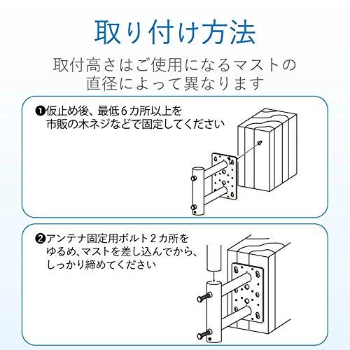 ⭐公式品⭐ DXアンテナ マスト一体型壁面金具 マスト長60cm MW30ZL 【LWH6682451397】(23813円)