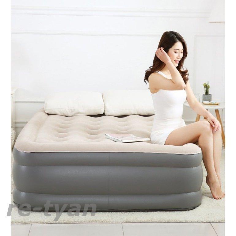 iDOO エアーベッド ダブル 電動ポンプ内蔵 エアーマット 収納バッグ