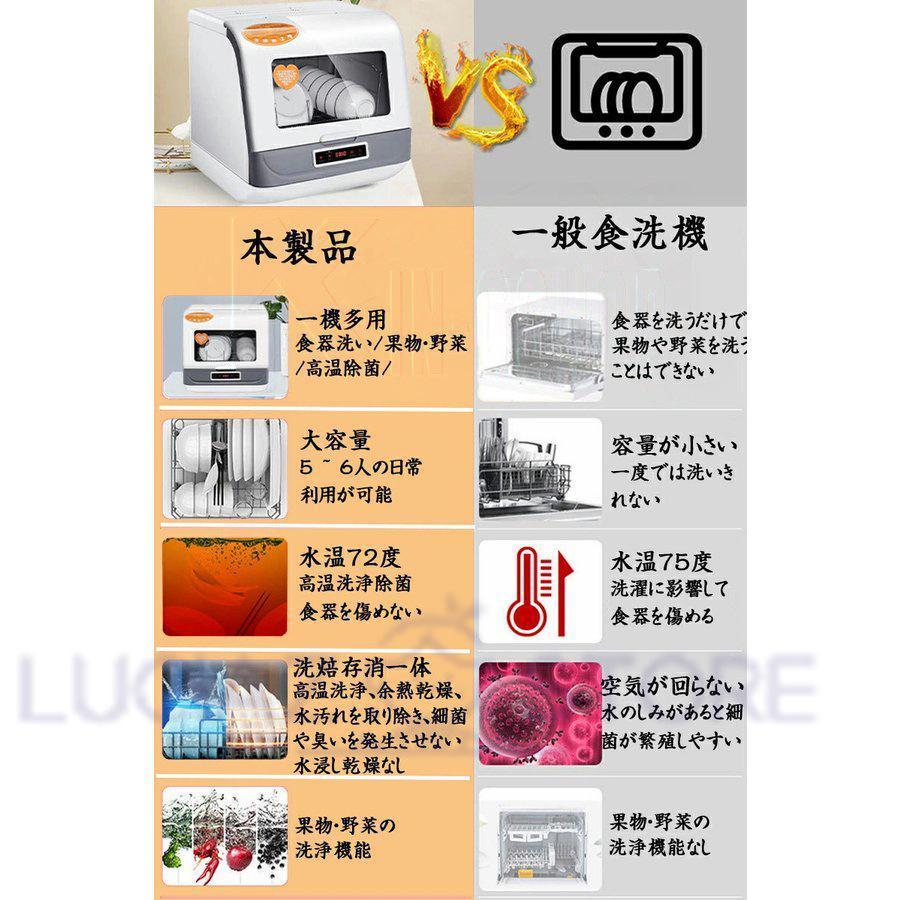 ★最終価格★ 食洗機 工事不要 自動食器洗い乾燥機 食器乾燥機 食器洗浄機 自動給水 食洗器 除菌 節水 節電 小型 卓上 家事 時短 360°噴射式洗浄 【A2551369725】(13706円)