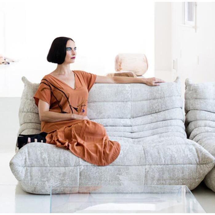 【推し】 キャタピラーソファ オットマン付き 一人掛けソファ デザインチェア シングルソファ ソファ 一人掛け 座椅子 椅子 一人用 ファブリック おしゃれ 【2805816863】(15073円)