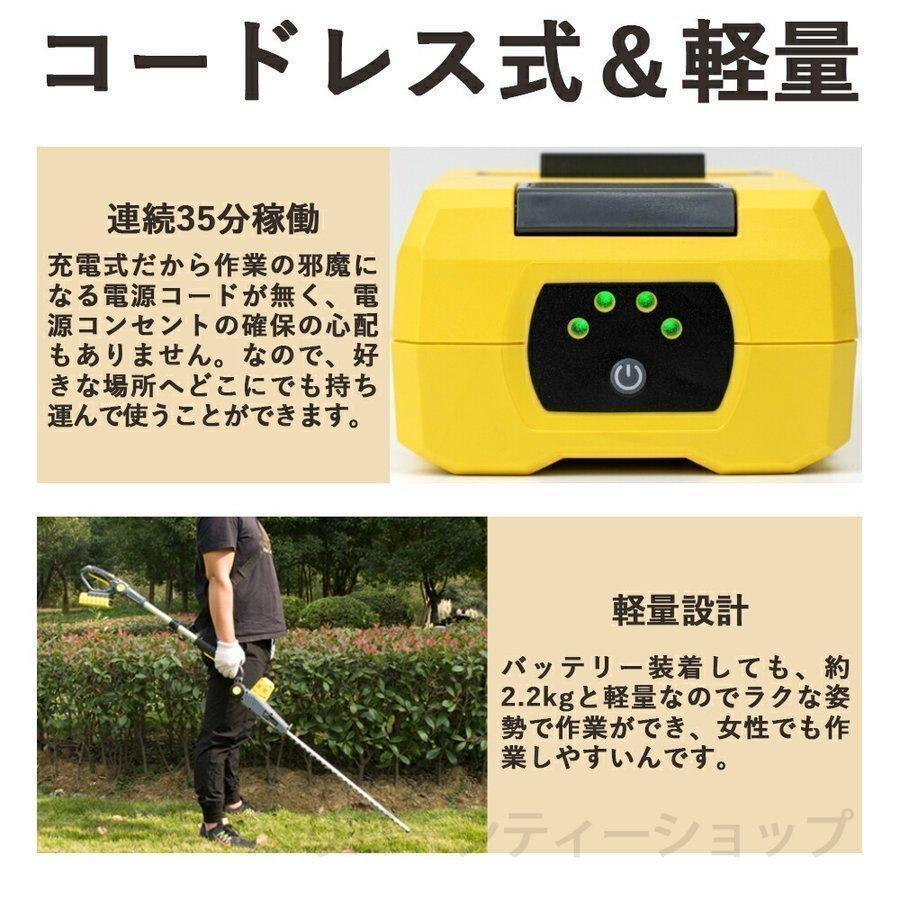 ⭐️完成品⭐️ 電動高枝バリカン コードレス ポールバリカン 伸縮式 伸縮式ガーデンバリカン 3段式 最長最大305ｍ 軽量 高枝切り バリカン ガーデン 【Q1764851807】(9481円)