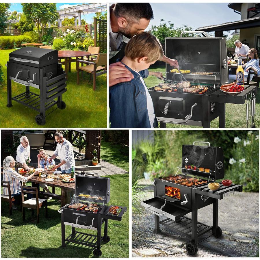 バーベキューグリル 屋外 大型 キャンプ バーベキューコンロ 焚き火台 5~20人用 アウトドア用 蓋付き カバー付き バーベキューグリル 屋外 大型 キャンプ バーベキューコンロ 焚き火台 20人用 アウトドア用 蓋付き カバー付き