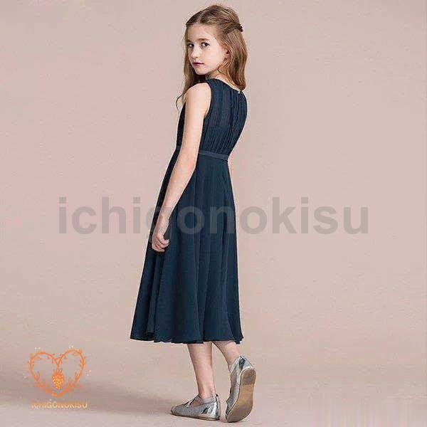 ピアノ発表会 ドレス 中学生 ワンピース ジュニアドレス ミモレ丈 子供ドレス ネイビー ブラック 黒 お姫様 着やせ 上品 エレガント 女の子 結婚式 コンクール ピアノ発表会 ドレス 中学生 ワンピース ジュニアドレス ミモレ丈 子供ドレス ネイビー ブラック 黒 お姫様 着やせ 上品 エレガント 女の子 結婚式 コンクール