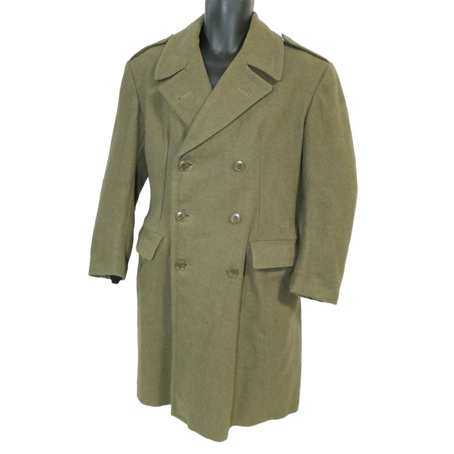 MILITARY イタリア軍 兵用 ウール ロングコート 1968年 カーキ S MILITARY イタリア軍 兵用 ウール ロングコート 1968年 カーキ S