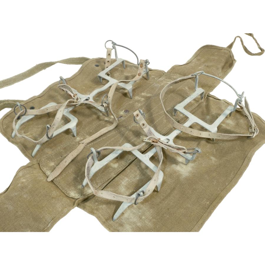 イタリア軍 ヴィンテージ アイゼン クランポン 28cm ※表記43 革帯要修理 画像現品a | MILITARY