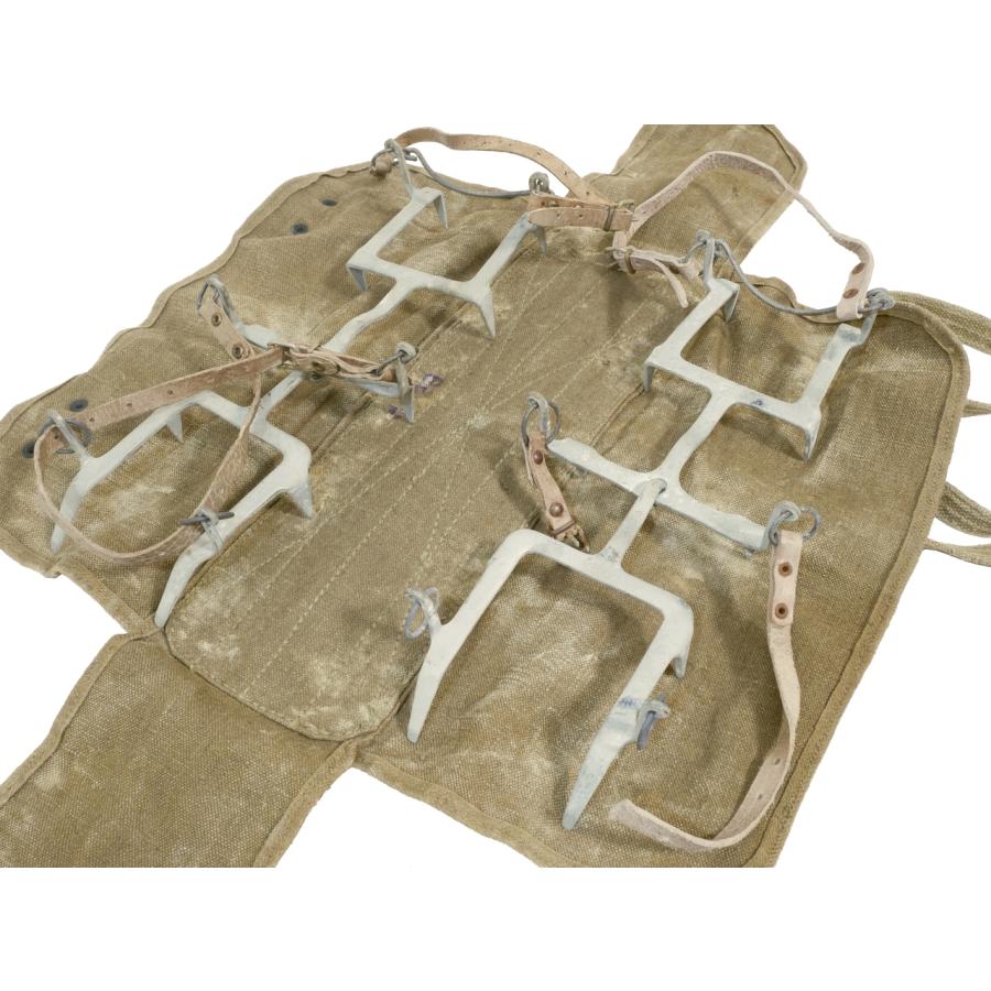 イタリア軍 ヴィンテージ アイゼン クランポン 28cm ※表記43 革帯破損 画像現品b | MILITARY