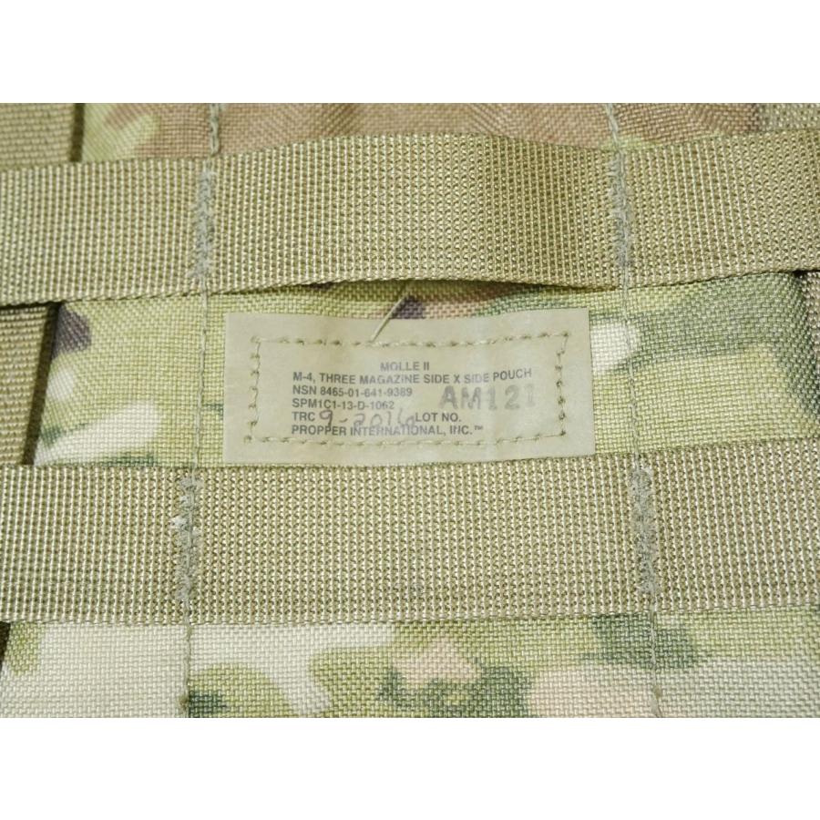 アメリカ軍 MOLLE2 M4 トリプル マガジン サイド×サイド ポーチ マルチカム迷彩 中古上｜lightarmour2｜04