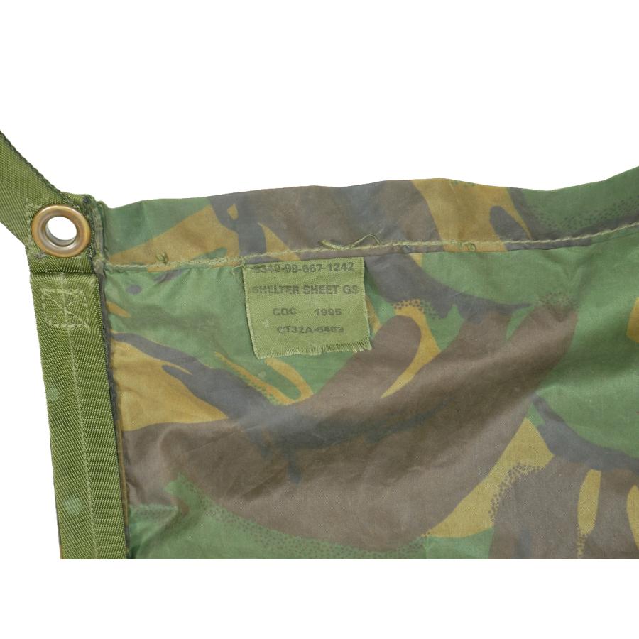 イギリス軍 バシャ タープ DPMカモ 250cm×220cm 中古良 : out106c 