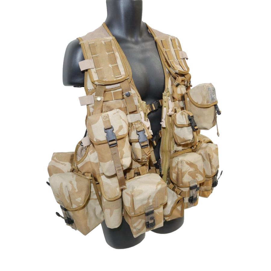 イギリス軍　砂漠迷彩DPM タクティカルベスト（ポーチ 7個付き） MILITARY（ミリタリー） イギリス軍 タクティカル ロードキャリング