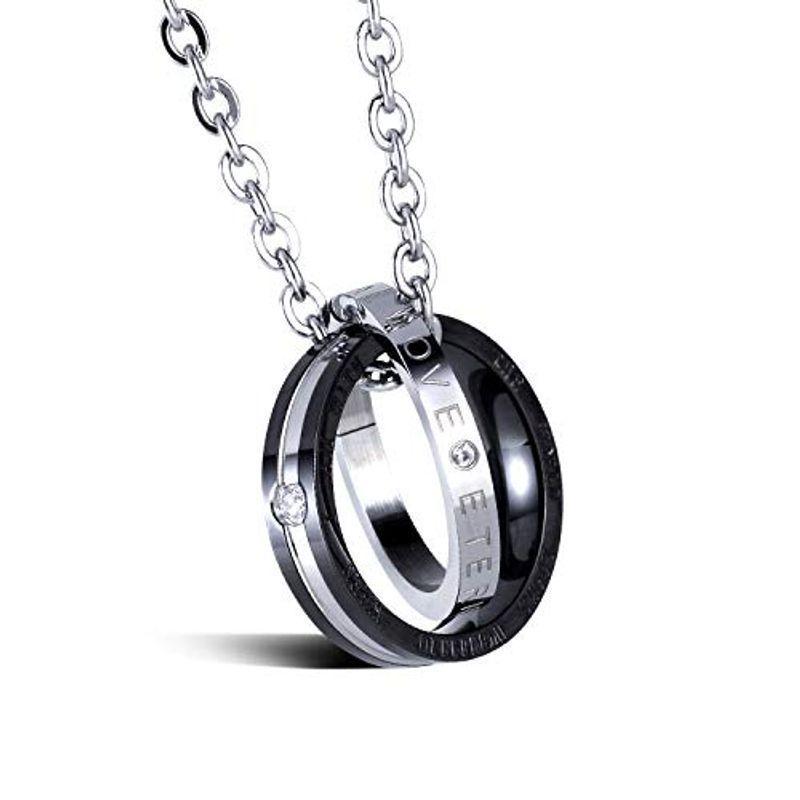 手数料安い Northern Creek メンズ ネックレス ダブル リング サージカルステンレス シルバー チェーン 専用ケース付属 日本全国送料無料 Angstron Com Br