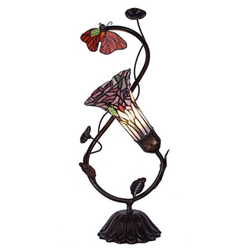 現品限り一斉値下げ 雰囲気作り 贈り物 インテリアライト ステンドグラスランプ ユリ 蝶 Bieye照明l549 卓上照明 デ ベッドサイドランプ オシャレ デスクライト Angusnorriss Com