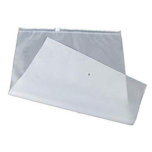 HJ ポリ袋 収納バッグ 衣類収納袋 ポリバッグ ビニールバッグ トラベル袋 透明封筒 収納袋 厚型 撥水 チャック?