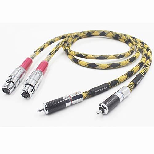 Youkamoo 3 Pin XLR 変換ケーブル 2XLR- 2RCA(メス-オス) XLR 変換 RCA変換ケーブル マイクケーブル オーディオケーブル XLR コネクタ 3ピン (1m)