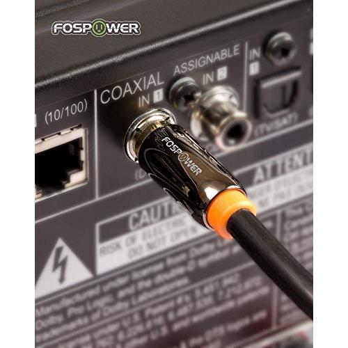 FosPower (3 m) RCAオス - RCAオス S/PDIF同軸デジタルオーディオ (COAXIAL) コアキシャルケーブル [24K金メッキコネクタ] ?｜lightde｜06