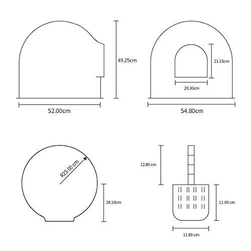 pidan 猫トイレ 本体 猫 トイレ ドーム 大型 スコップ付き 猫のトイレ 臭いと砂飛び散りから解放 54.8×52×49.25cm 25cm 猫砂スコップ付き
