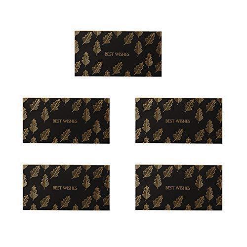 Tafly 黒金グリーティングカード 招待状 手作り キット ペーパーアイテム 定価 5枚 メッセージカード封筒付き 結婚式 ウエディング 披露宴