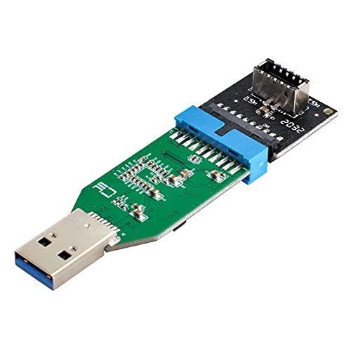 最適な材料 Cablecc USB3.1フロントパネルソケットキー-AType-E-USB 3.020Pinヘッダー-Type-Aオス延長アダプター USB切替器