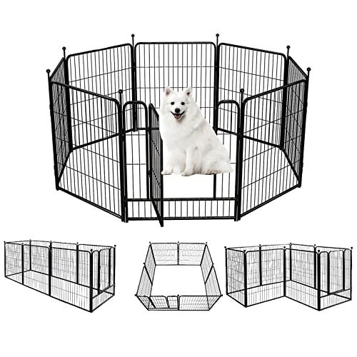 Hlanesav 大型犬 サークル 犬 室内 ペットフェンス ペット用フェンス 中大型犬用 ペットケージ 犬 パーテション ? 犬