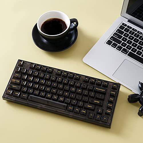 美品】【美品】YUNZII X75 ホットスワップメカニカルキーボード 透明な