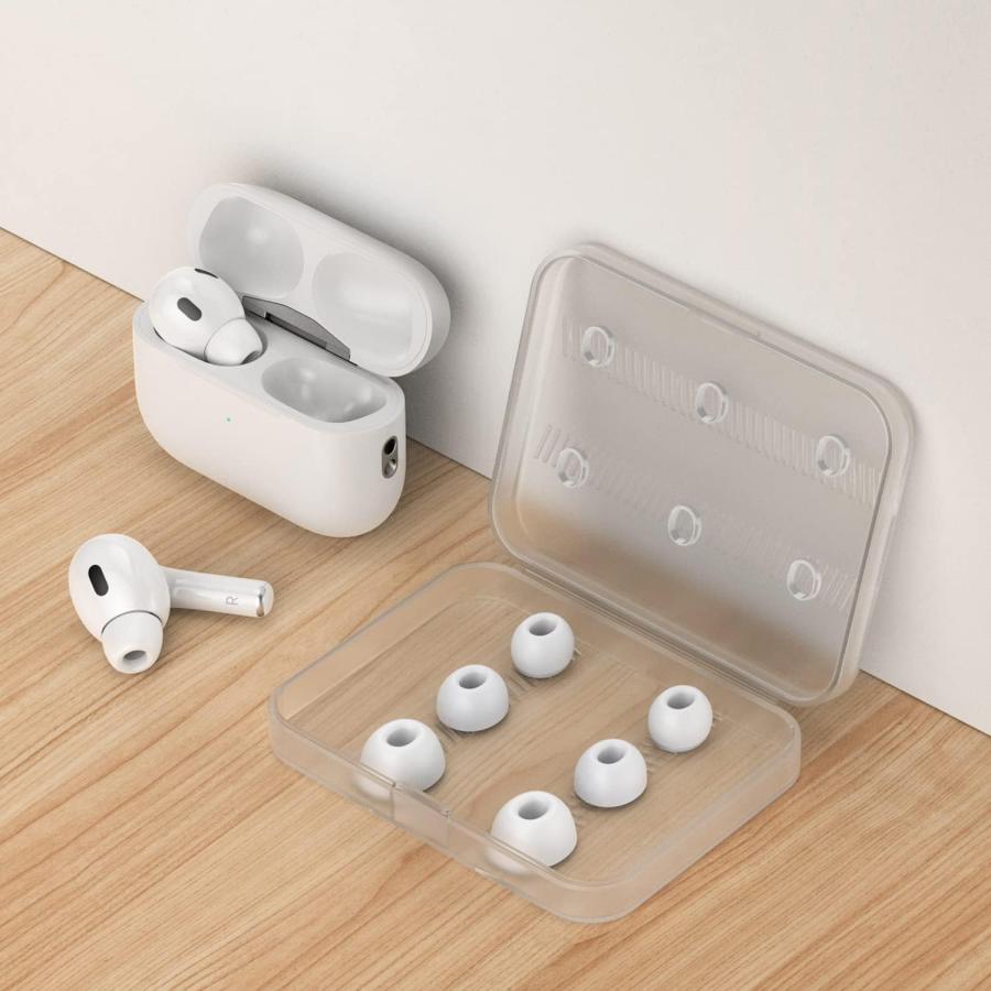 Link Dream イヤーピース AirPods Pro 第1/2世代対応 シリコン イヤーチップ [S/M/Lサイズ各ペア] AirPods Pro イヤーピース  3ペア  収納ケース付き (S/M/L) |  | 06