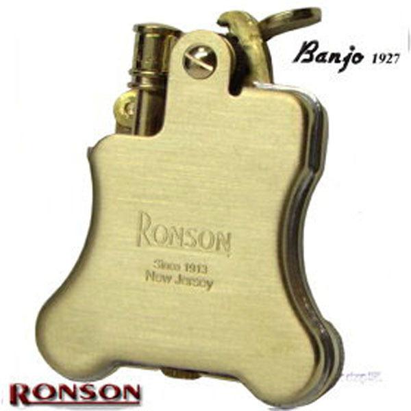 RONSON Banjo ロンソン バンジョー 油絵の具ともし火 ブラスサテン R01-1031 オイルライター-楽器、手芸、コレクション-喫煙具、ライター