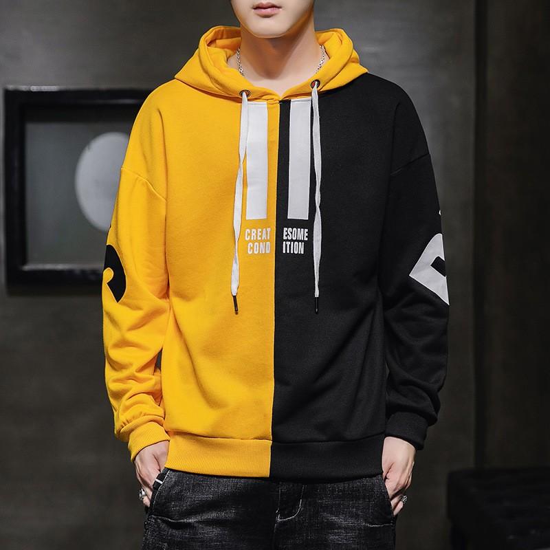 春秋 バイカラー パーカー ビッグシルエット トレーナー 長袖 プル