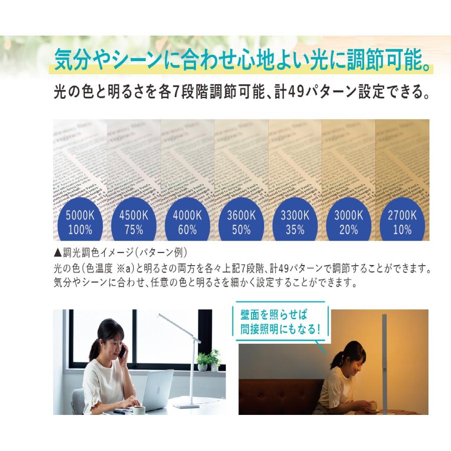 LED照明器具 LEDデスクスタンド BFL-8000 白 タスクアンビエント照明 次世代型デスクライト ハイスペックモデル |  | 03