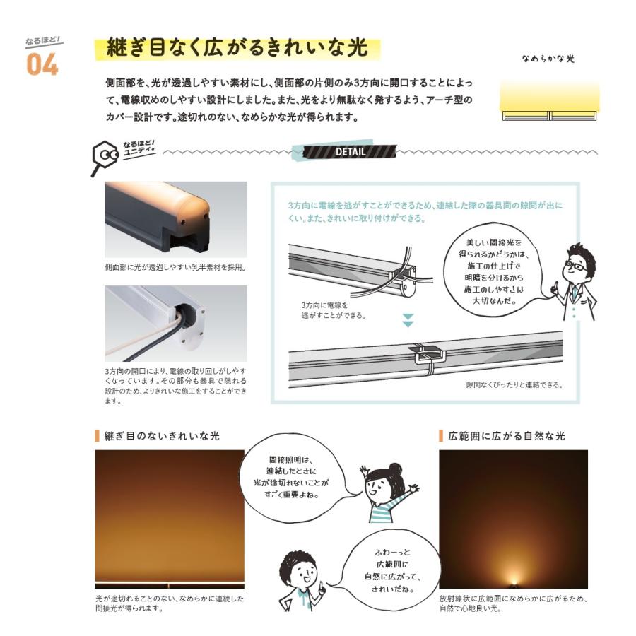 LED照明器具 LEDバーライト 間接照明 UTL-7312-57 スリム＆小型 シームレス 900mmタイプ 色温度5700Kの画像