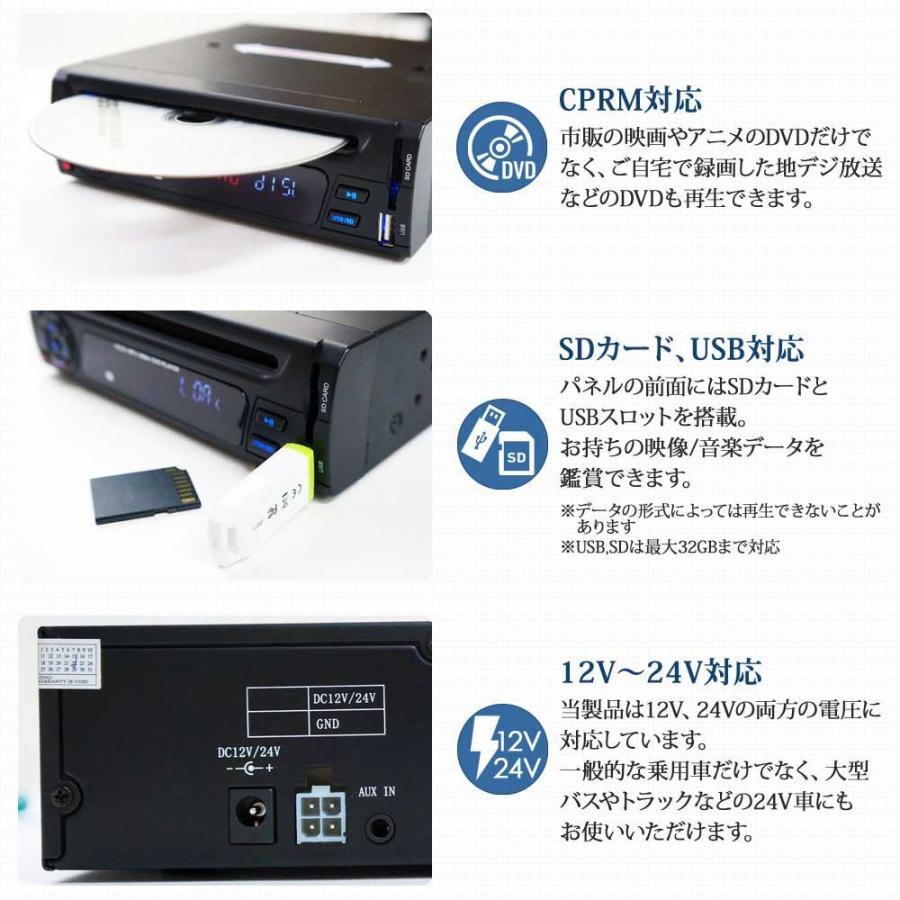 1DIN DVDプレーヤー 車載 CPRM対応 12V 24V USB SD DVD CD 送料 1DIN DVDプレーヤー 車載 CPRM対応 12V 24V USB SD DVD CD 送料