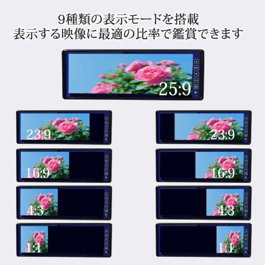 日立製液晶 バックミラーモニター 10.2インチ 12V 24V 高画質 日立製液晶 バックミラーモニター 10.2インチ 12V 24V 高画質