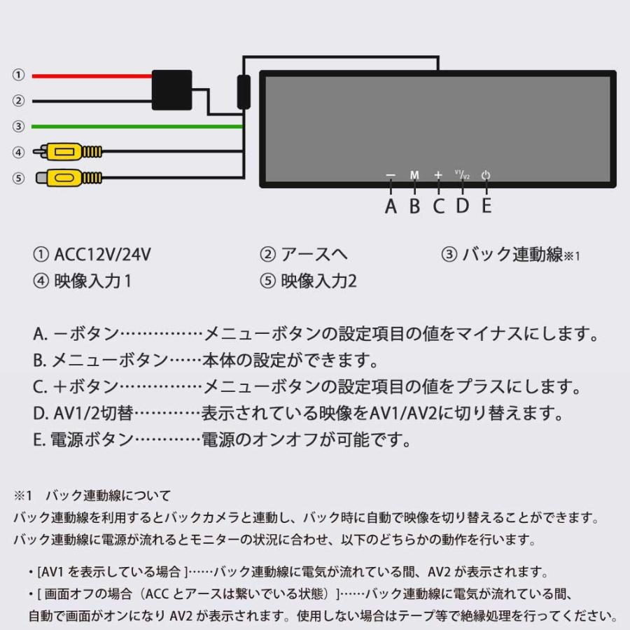 バックミラーモニター ルームミラーモニター フルミラー 4.3インチ 12V  24V 対応 送料無 B3431 |  | 05