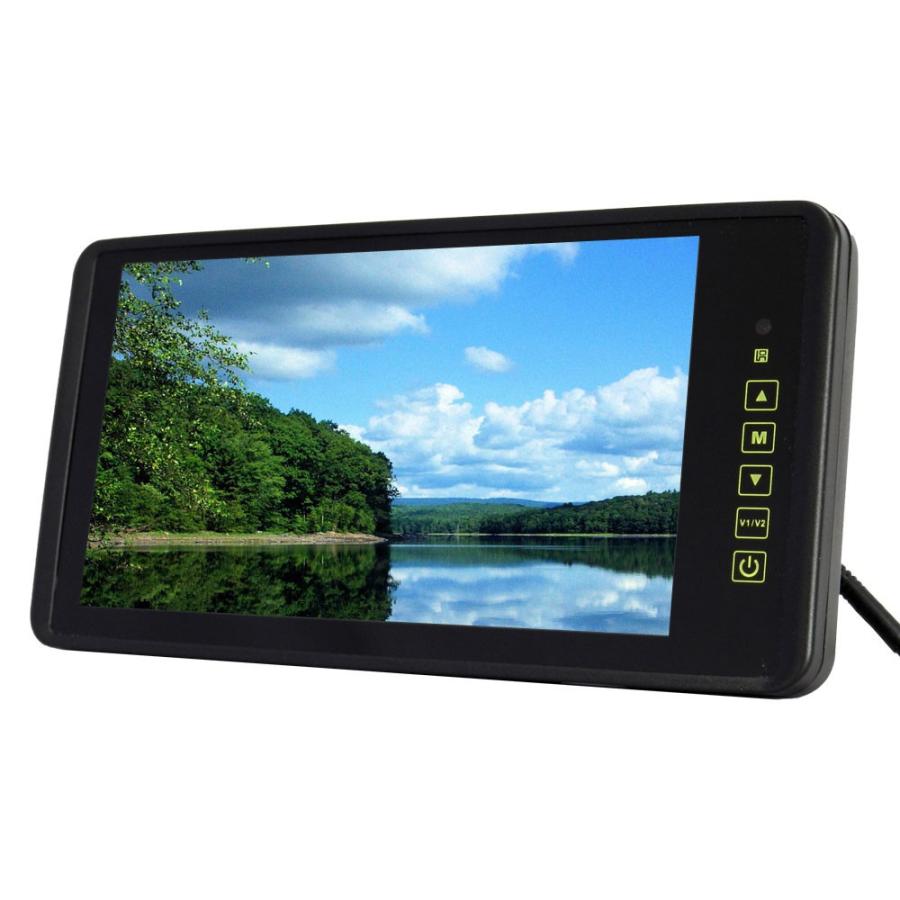 バックカメラ バックミラーモニター セット 9インチ 12V 24V 対応 角型