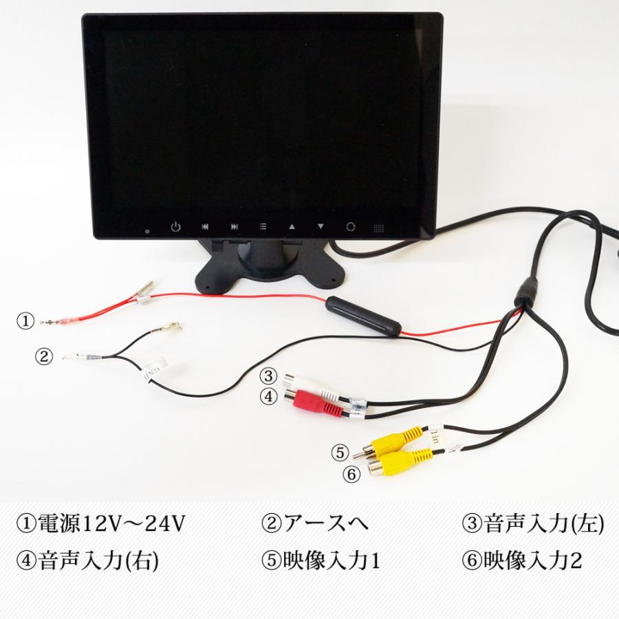 オンダッシュモニター リアモニター 10.2インチ  ヘッドレスト ブラケット 付き スピーカー搭載 HDMI 薄型 12V24V対応 高画質 送料無 D1002BH｜lightingworld｜10