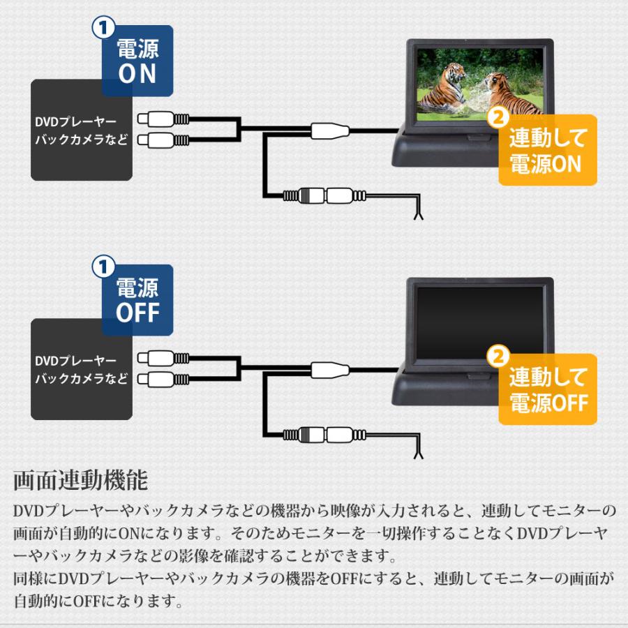 バックカメラ モニターセット 折り畳み 後付け オンダッシュモニター 4.3インチ 12V 24V 対応 トラック 角型カメラ あすつく 送料無 D431BC859B |  | 15