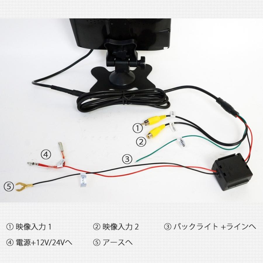 7インチモニター　バックカメラ トラック 12V 24V モニターカメラセット 楽天市場】一体型12V/24V兼用 バックカメラ 7インチモニター