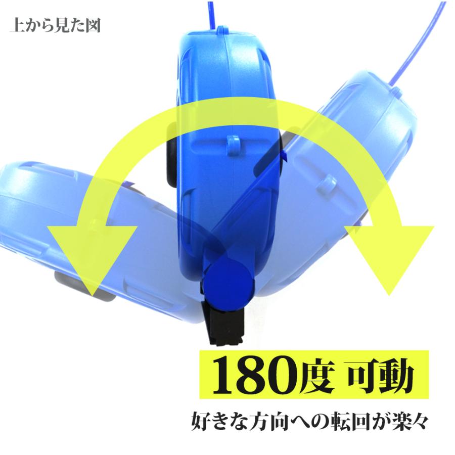 エアーホースリール 15m 自動巻き上げ 天吊りフック ブラケット付 壁掛 天吊り式 送料無 DP015 |  | 02