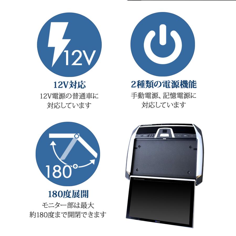 フリップダウンモニター 12.1インチ リアモニター 車載モニター HDMI