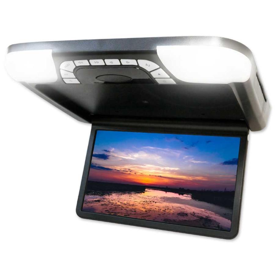 フリップダウン モニター 14.1インチ DVD プレイヤー 内蔵 スピーカー