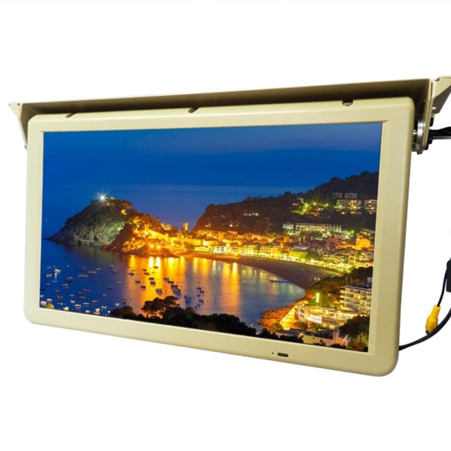 フリップダウンモニター 22インチ 24V 自動開閉型 大型 バス フル