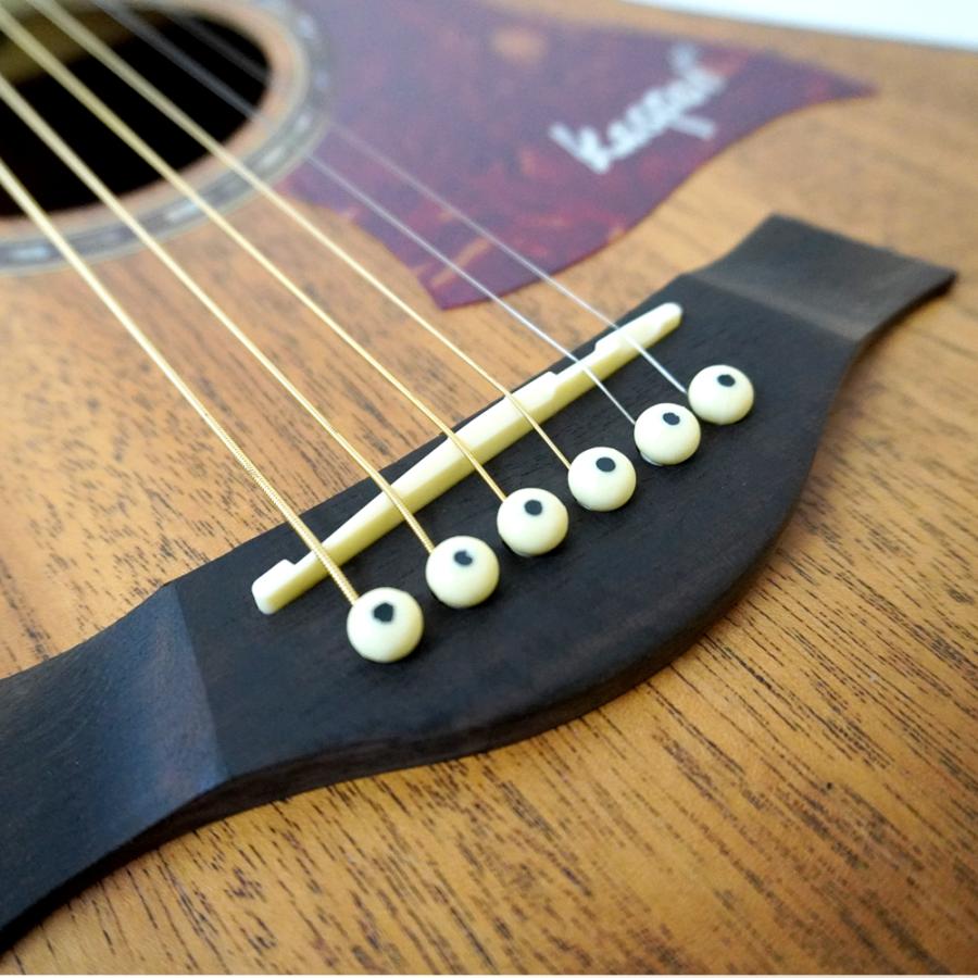 マホガニーボディーアコースティックギター Kaspal ミニギター アコギ マホガニー コンパクト アコースティック