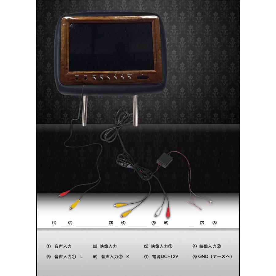 ヘッドレストモニター WVGA画質 9インチデジタル液晶採用 2台セット ウッド調枠 3色 送料無 H299 |  | 02