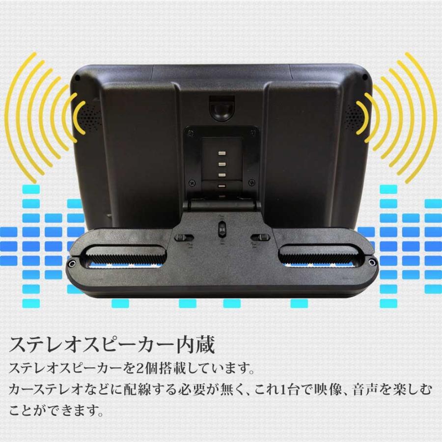 ヘッドレストモニター 2個セット DVD プレーヤー付 CPRM対応 10.1